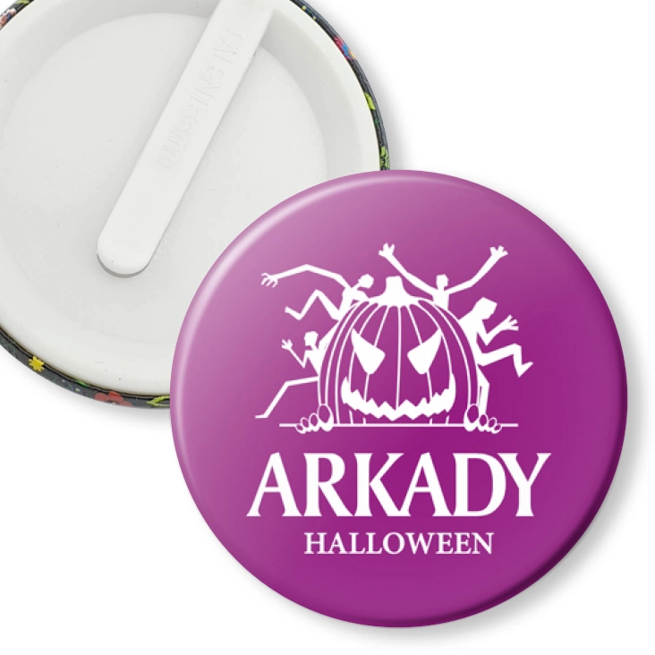 przypinka klips Halloween violet