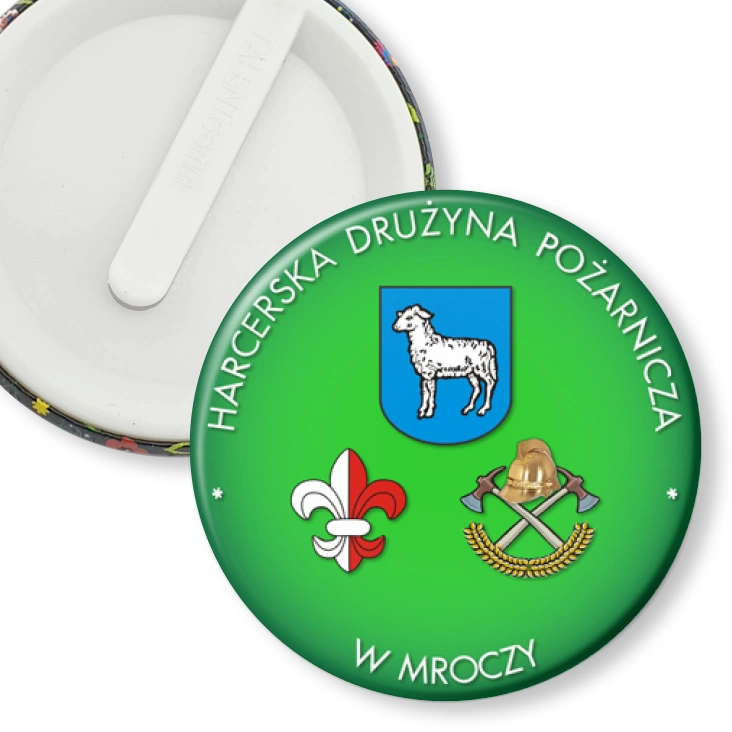 przypinka klips Harcerska Drużyna Pożarnicza