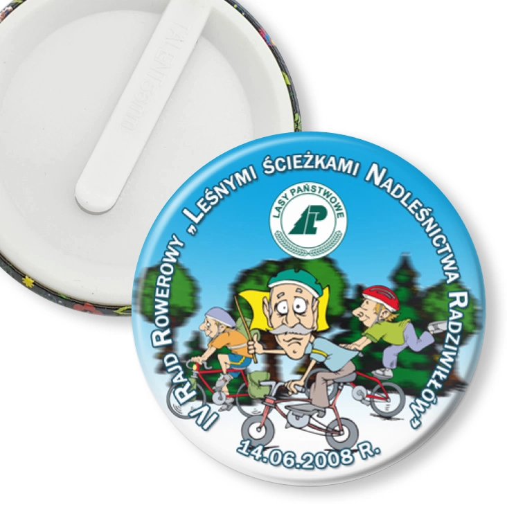 przypinka klips IV Rajd Rowerowy Nadleśnictwa Radziwiłłów