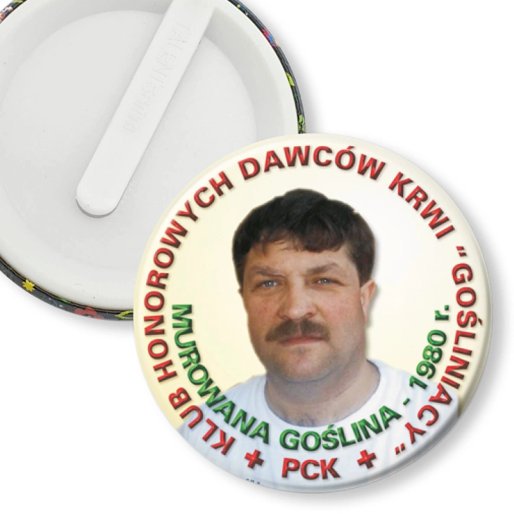 przypinka klips Klub Honorowych Dawców Krwi Gośliniacy