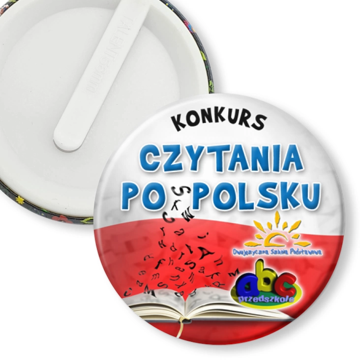 przypinka klips Konkurs czytania po polsku