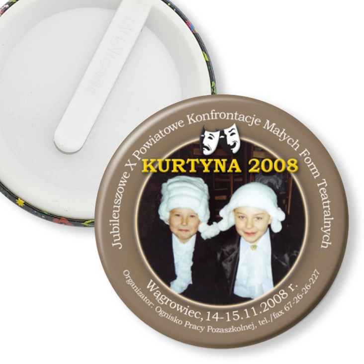 przypinka klips Kurtyna 2008