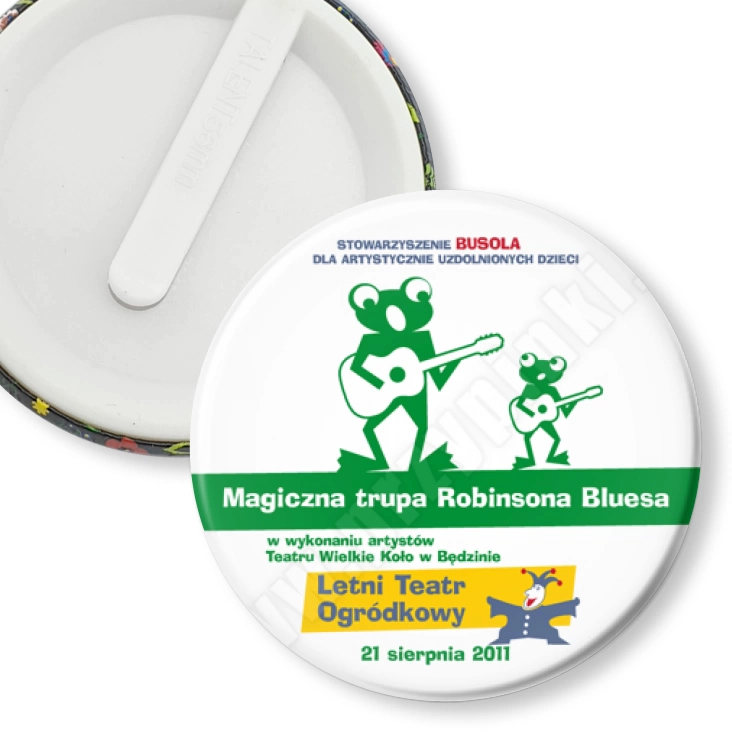 przypinka klips Magiczna trupa Robinsona Bluesa