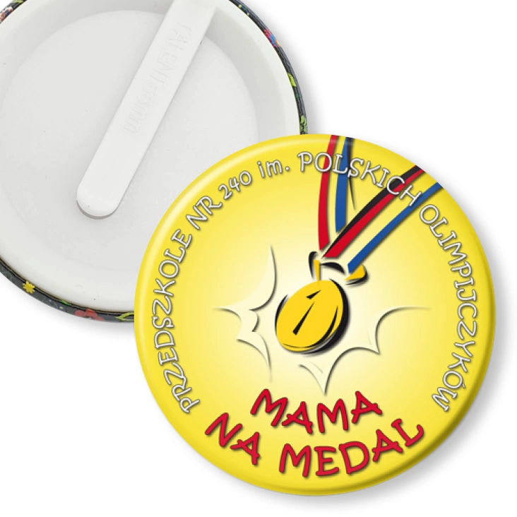przypinka klips Mama na medal