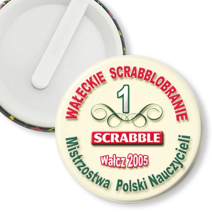 przypinka klips Mistrzostwa Polski Nauczycieli - Scrabble 2005