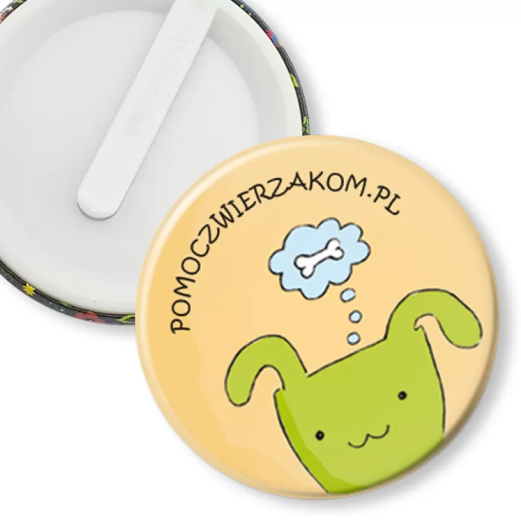 przypinka klips pomoczwierzakom.pl