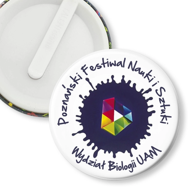 przypinka klips Poznański Festiwal Nauki i Sztuki