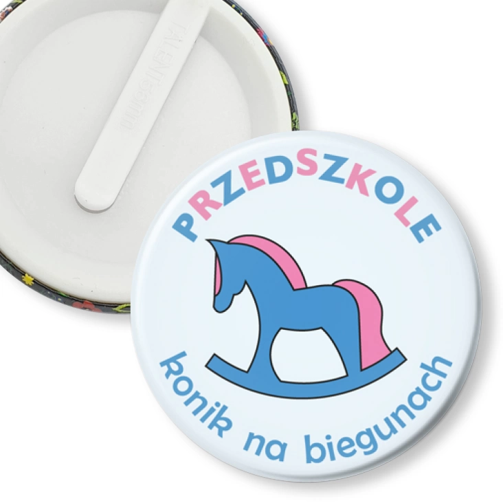 przypinka klips Przedszkole Konik na Biegunach
