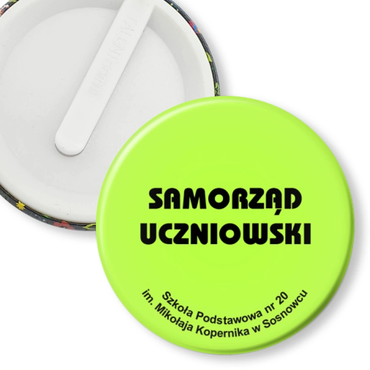 przypinka klips Samorząd uczniowski SP 20 w Sosnowcu