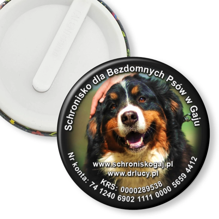 przypinka klips Schronisko dla Bezdomnych Psów w Gaju