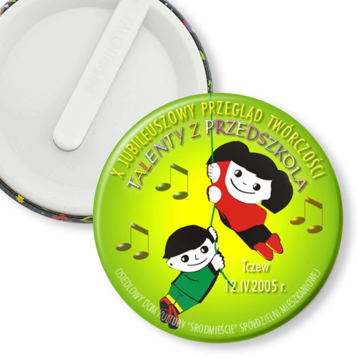 przypinka klips Talenty z Przedszkola- Tczew 2005