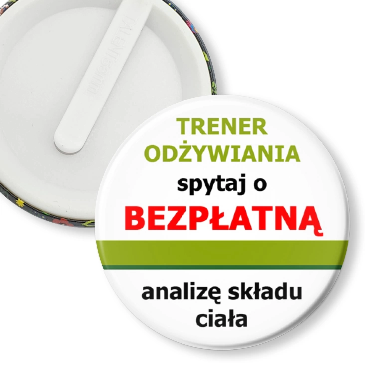 przypinka klips Trener odżywiania 3