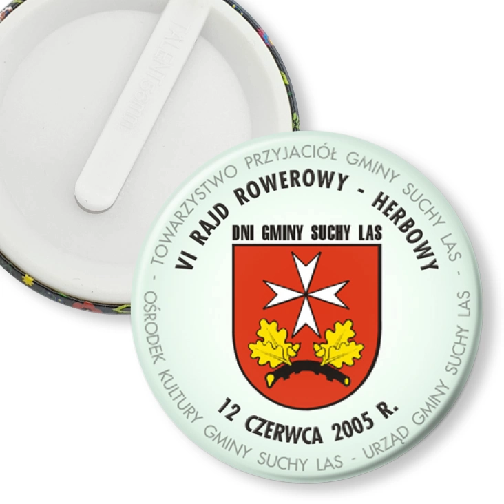 przypinka klips VI Rajd Rowerowy - Herbowy