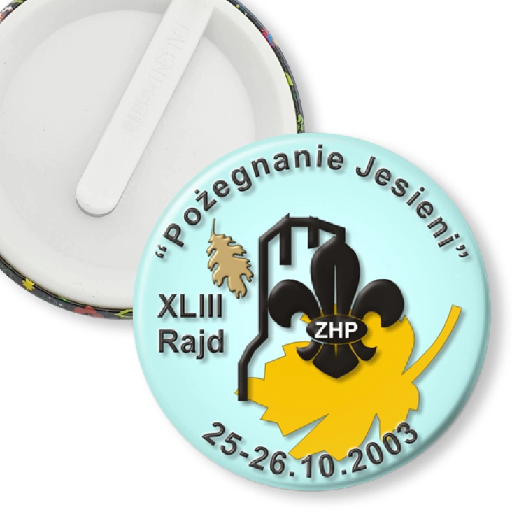 przypinka klips XLIII Rajd Pożegnanie Jesieni