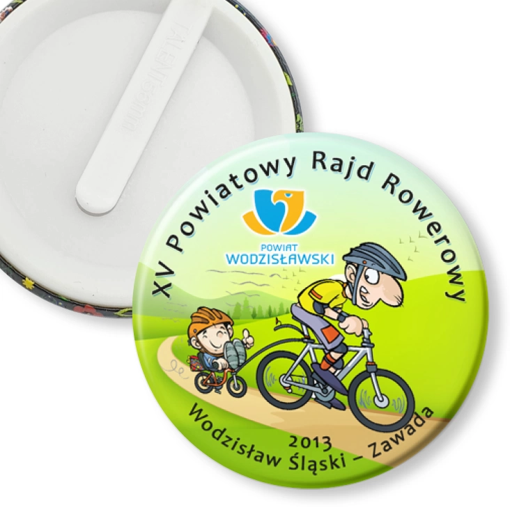 przypinka klips XV Powiatowy Rajd Rowerowy