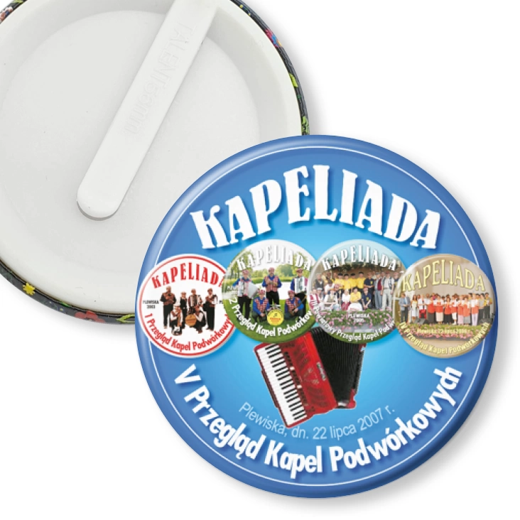 przypinka klips 5 Przegląd Kapel Podwórkowych KAPELIADA Plewiska 2007