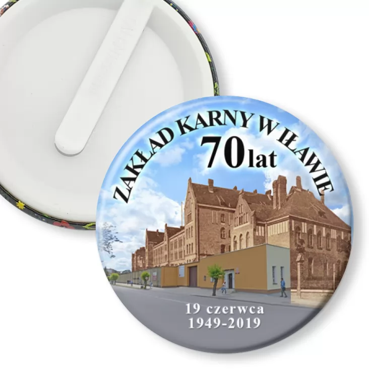 przypinka klips 70 lat Zakładu Karnego w Iławie