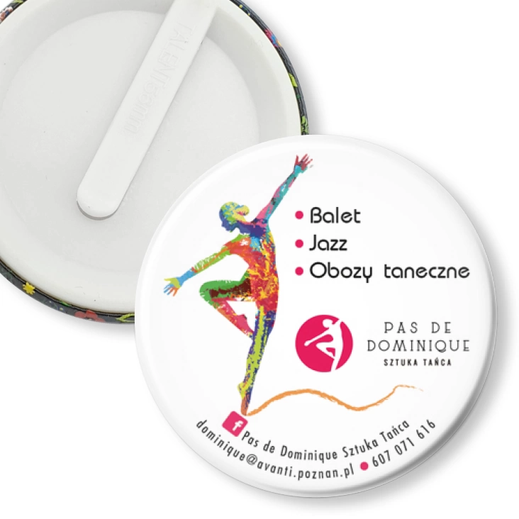 przypinka klips Balet - Jazz - Obozy taneczne