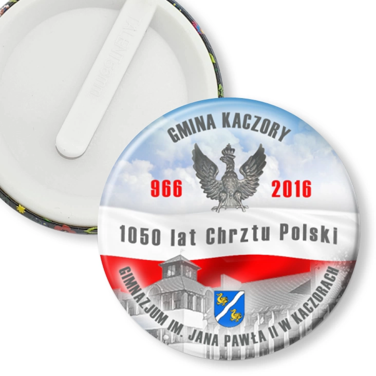 przypinka klips Gimnazjum im. Jana Pawła II w Kaczorach