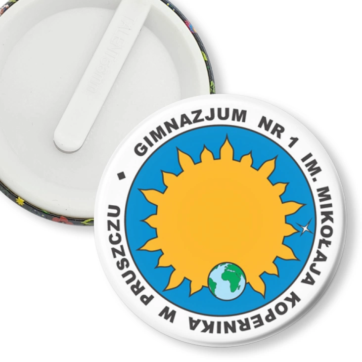 przypinka klips Gimnazjum nr 1 w Pruszczu