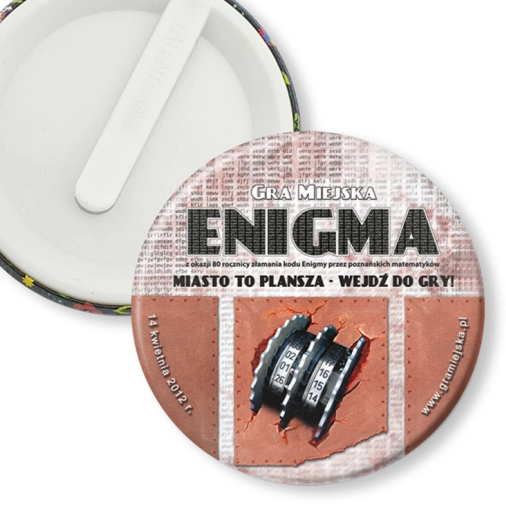 przypinka klips Gra Miejska - Enigma