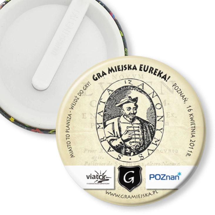 przypinka klips Gra Miejska - Eureka!