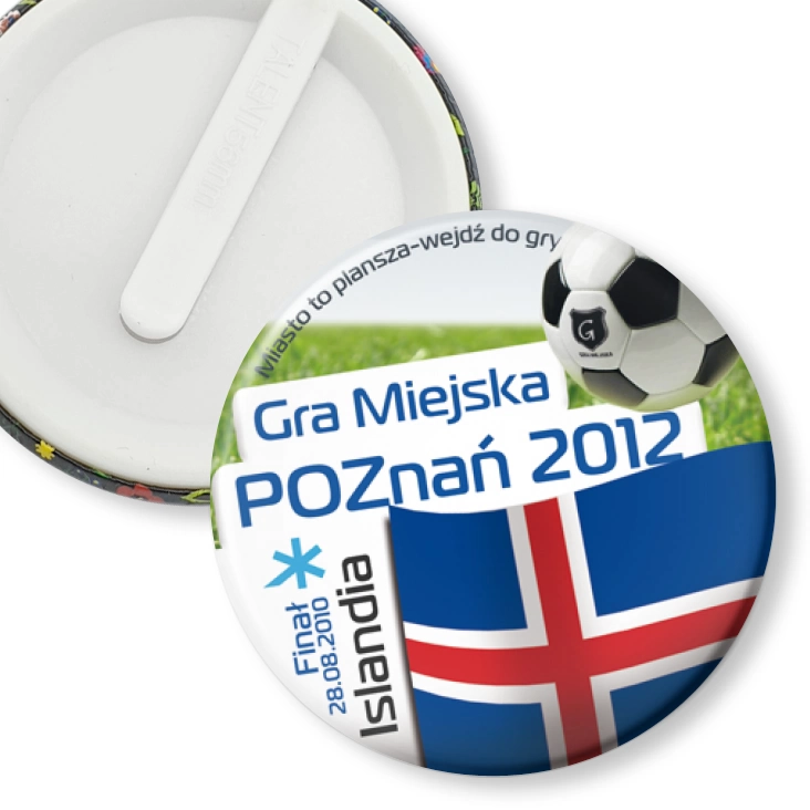 przypinka klips Gra Miejska - Poznań 2012 - Islandia