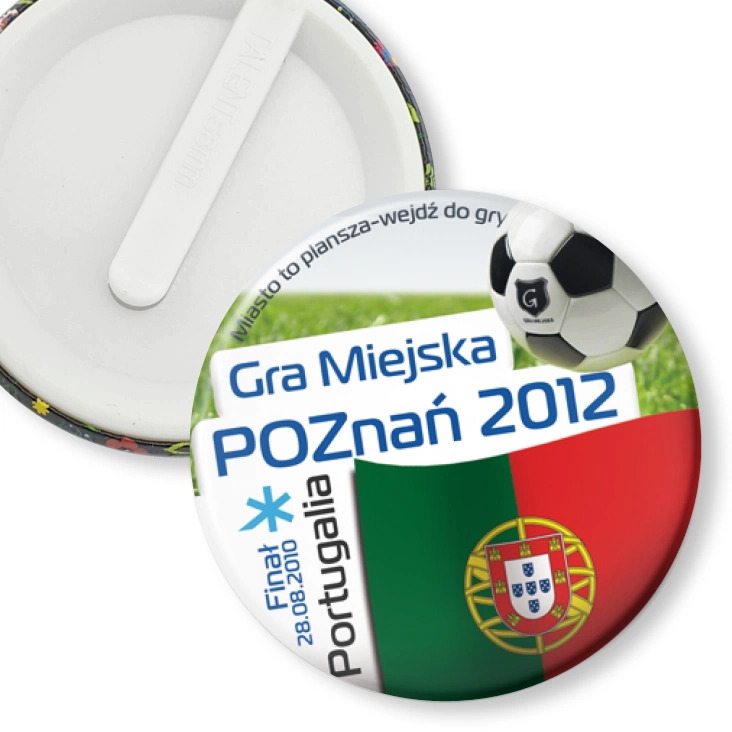przypinka klips Gra Miejska - Poznań 2012 - Portugalia