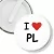 Przypinka klips I love PL