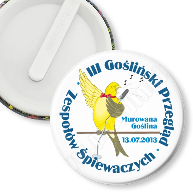 przypinka klips III Gośliński Przegląd Zespołów Śpiewaczych