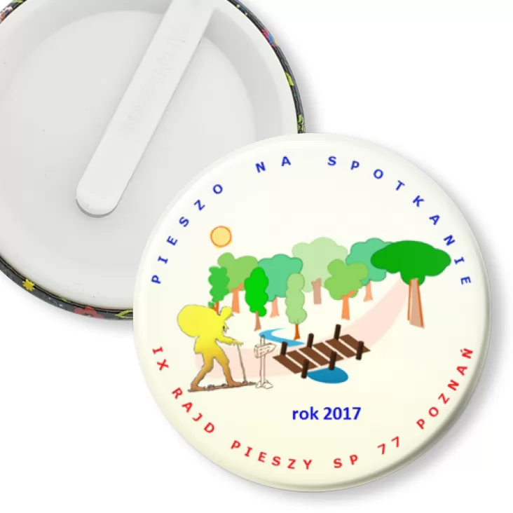 przypinka klips IX Rajd Pieszy SP 77 Poznań