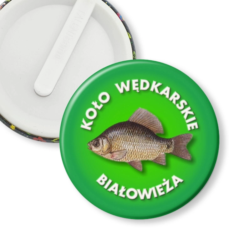 przypinka klips Koło Wędkarskie Białowieża