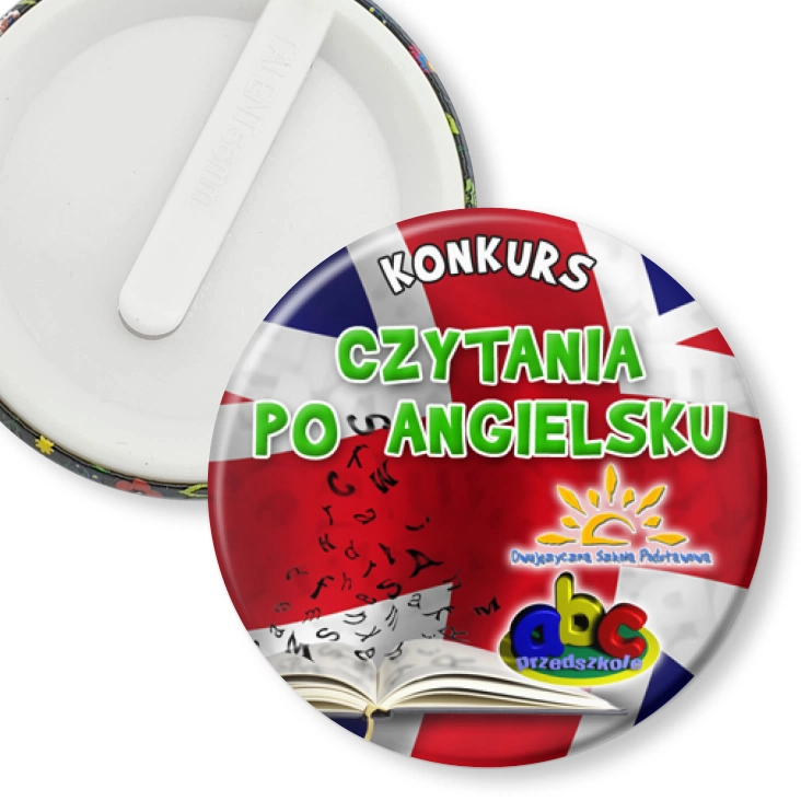 przypinka klips Konkurs czytania po angielsku