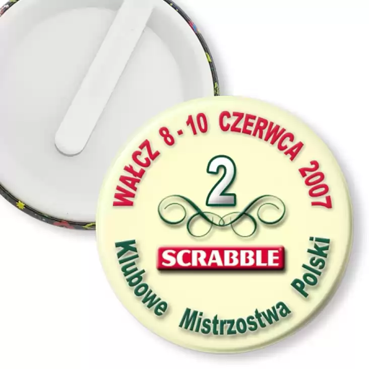 przypinka klips Mistrzostwa w Scrablach - Wałcz 2007