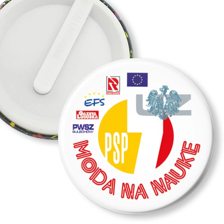 przypinka klips Moda na naukę - PSP nr 7 w Świebodzinie