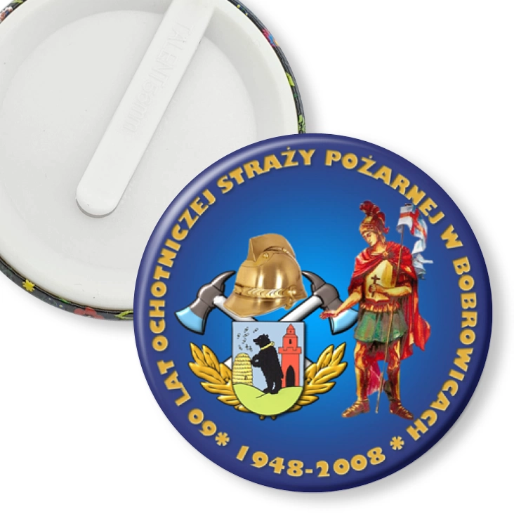 przypinka klips OSP Bobrowice 60 lat