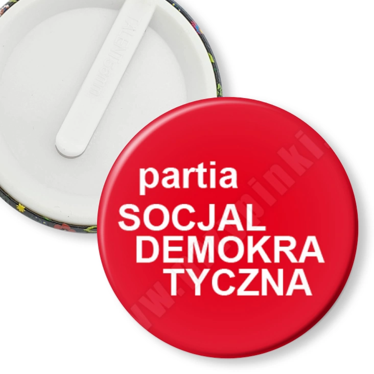przypinka klips Partia socjaldemokratyczna