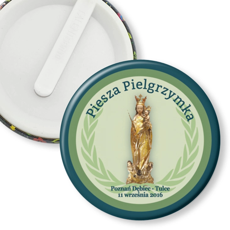 przypinka klips Piesza pielgrzymka Poznań - Tulce 2016