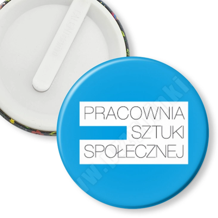 przypinka klips Pracownia Sztuki Społecznej