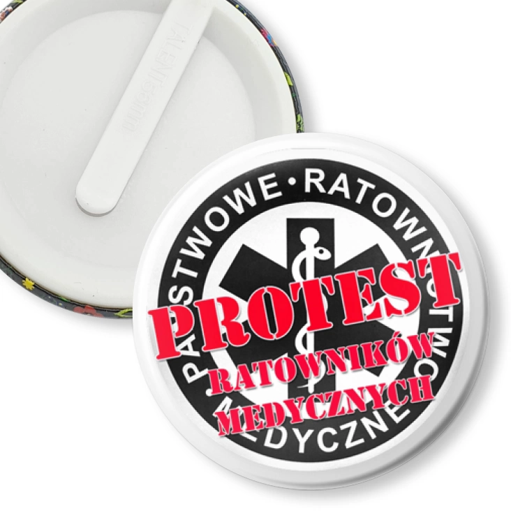 przypinka klips Protest ratowników medycznych