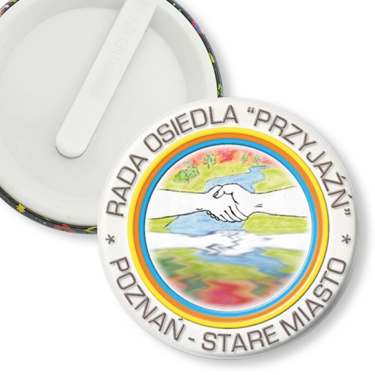 przypinka klips Rada Osiedla Przyjaźń