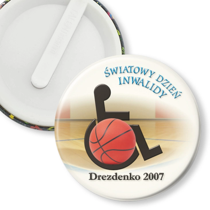 przypinka klips Światowy Dzień Inwalidy 2007