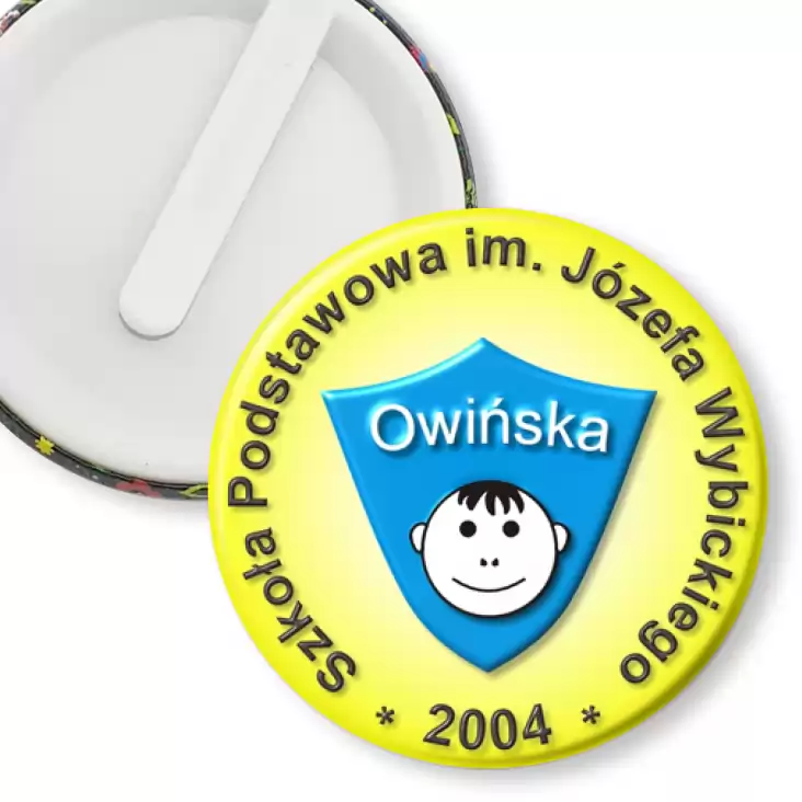 przypinka klips Szkoła Podstawowa im. Józefa Wybickiego- Owińska 2004