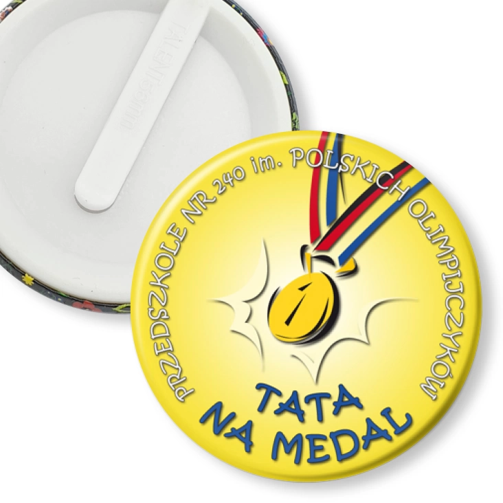 przypinka klips Tata na medal