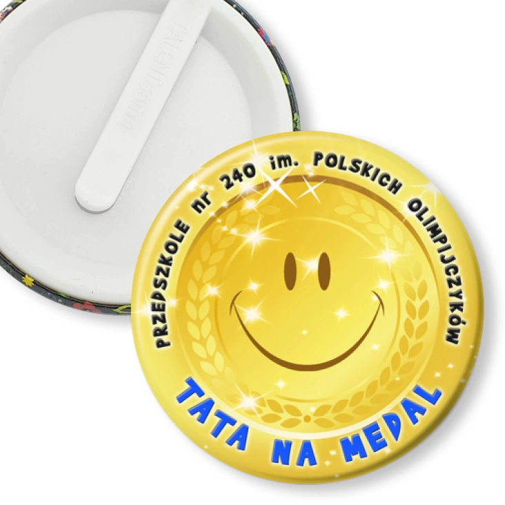 przypinka klips Tata na medal