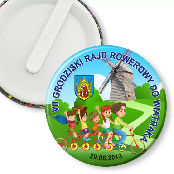 przypinka klips VII Grodziski Rajd Rowerowy Do Wiatraka