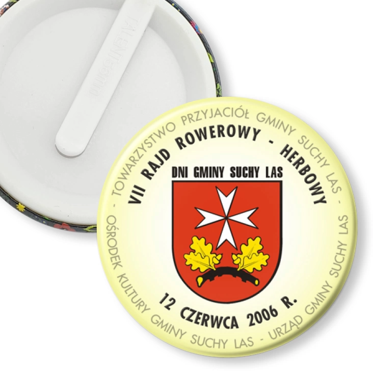 przypinka klips VII Rajd Rowerowy - Herbowy