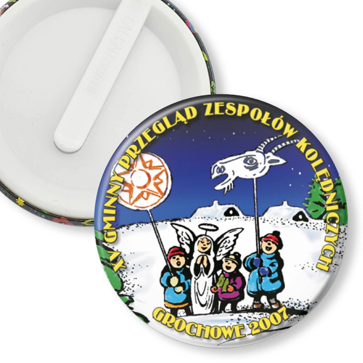 przypinka klips XV Gminny Przegląd Zespołów Kolędniczych - Grochowe 2007
