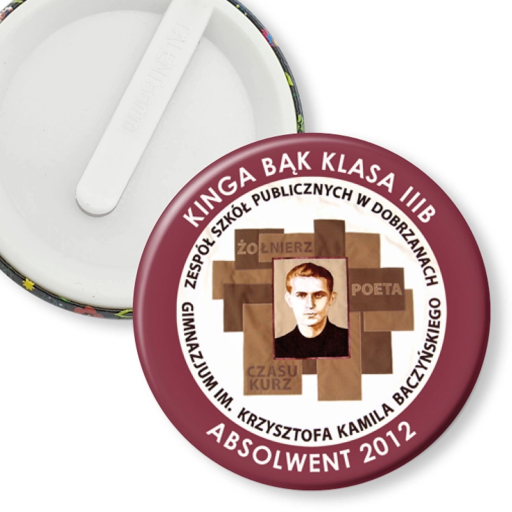 przypinka klips ZSP w Dobrzanach - Absolwent 2012