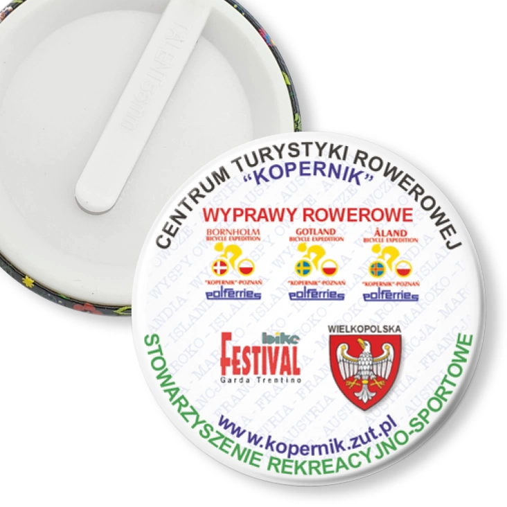 przypinka klips Centrum Turystyki Rowerowej Kopernik